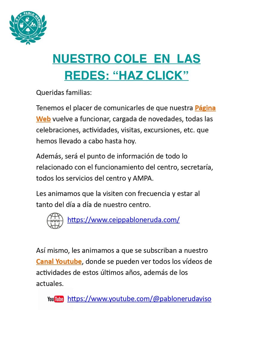 CEIP Pablo Neruda (Málaga) tweet media