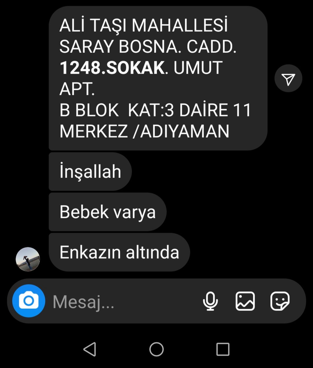 BesneAkman's tweet photo. @avemrahk Acil yayalım lütfen!! Adıyaman 
#deprem
@afadbaskanlik @halukleventacil @ahbap @Kizilay https://t.co/gdDaLGNtWW
