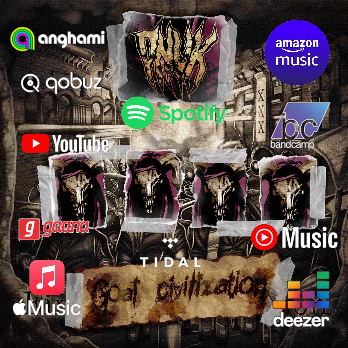 PNUK15's tweet photo. ¡Muy buenas, peña!
Nuestro último lanzamiento, Goat Civilization, ya se encuentra disponible en todas las plataformas de streaming. También podéis haceros con la edición física en doble CD a través de nuestro Bandcamp.
¡Esperamos que lo disfrutéis! https://t.co/1OWROLbPOK