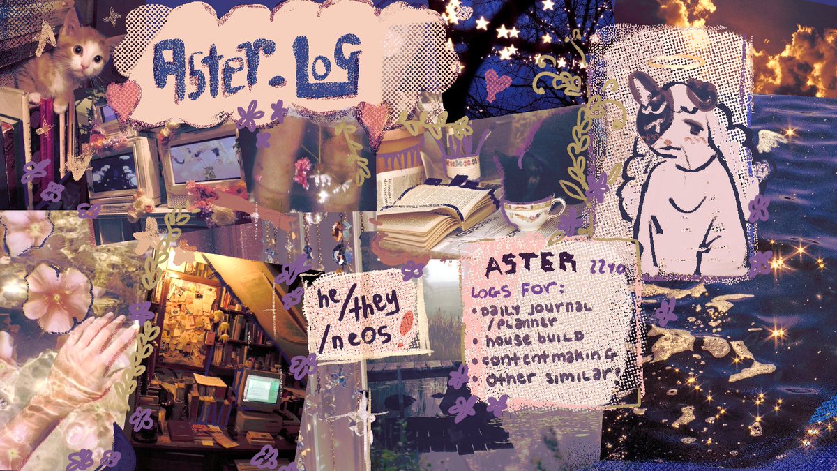 aster_log's tweet image. proper intro time!
Aster/ Vinny, both are good

｡･:*:･ﾟ★,｡･:*:･ﾟ☆
ও 22yo\ college\ freelancer
ও using this as #studytwt #booktwt #journaling and #gamedev acct
ও pl/ru/de ok, learning kr/ru
∘₊✧──────✧₊∘

more info in bio\will be added below as i go
