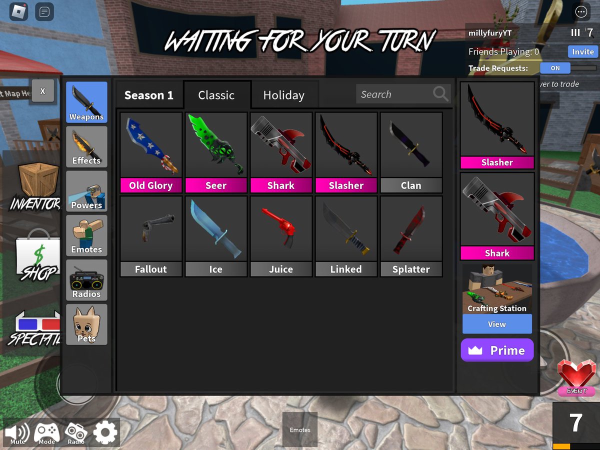 MillyFury's tweet photo. I’m trading all these items except slasher and shark, (only godly’s and no ice wing) #mm2 #mm2trading #roblox #trading #godlys #makeicewingssmaller https://t.co/2cAI0hCWCO