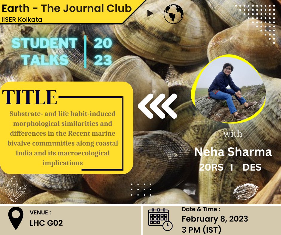 Tomorrow I will be delivering a talk on the importance of environmental and ecological factors in morphological diversity of marine bivalves at #iiserkolkata. If you're on campus, drop by!
#paleobiology #mollusks #biodiversity #STEMeducation