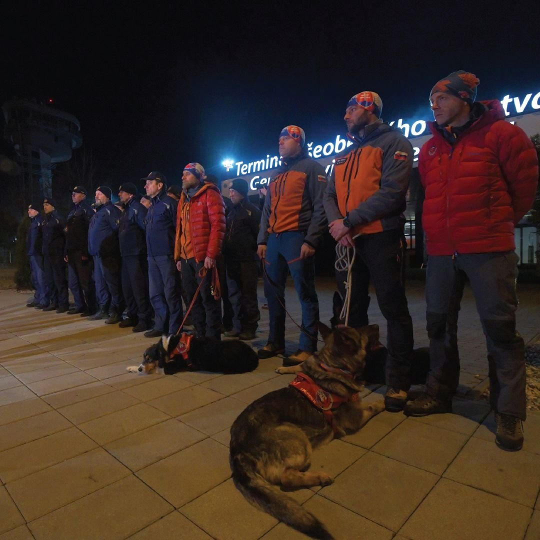 SKinIstanbul's tweet photo. #Slovakia 🇸🇰 sent a team of rescuers ⛑️ with specially trained dogs to Türkiye 🇹🇷
They will help in the search for people buried in the rubble. The team is also equipped with special slit cameras.
#HelpTurkiye
#deprem https://t.co/qev7joyYTd