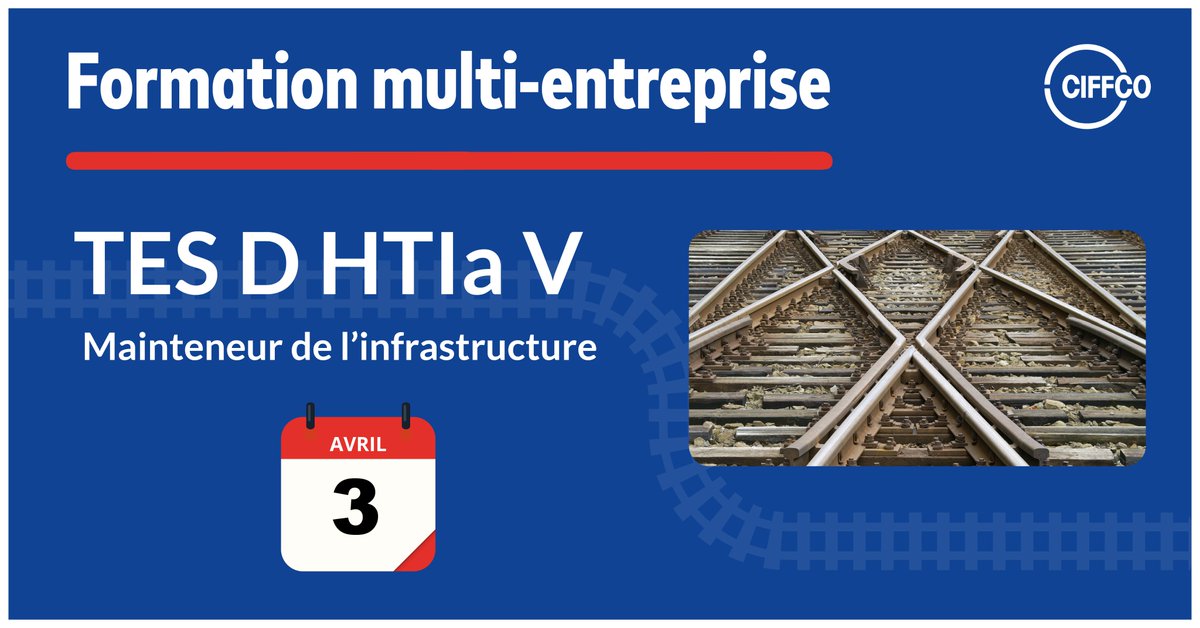 ciffco (@ciffco) on Twitter photo ⚠️ Nouvelle date de formation ⚠️
Une session de formation multi-entreprise TES D HTIa V débutera le lundi 3 avril 2023. Besoin d'inscrire l'un de vos collaborateurs à cette session ? Contactez-nous sans plus tarder via l’adresse contact-ferro@ciffco.com pour plus d'informations. ⚠️ Nouvelle date de formation ⚠️
Une session de formation multi-entreprise TES D HTIa V débutera le lundi 3 avril 2023. Besoin d'inscrire l'un de vos collaborateurs à cette session ? Contactez-nous sans plus tarder via l’adresse contact-ferro@ciffco.com pour plus d'informations.