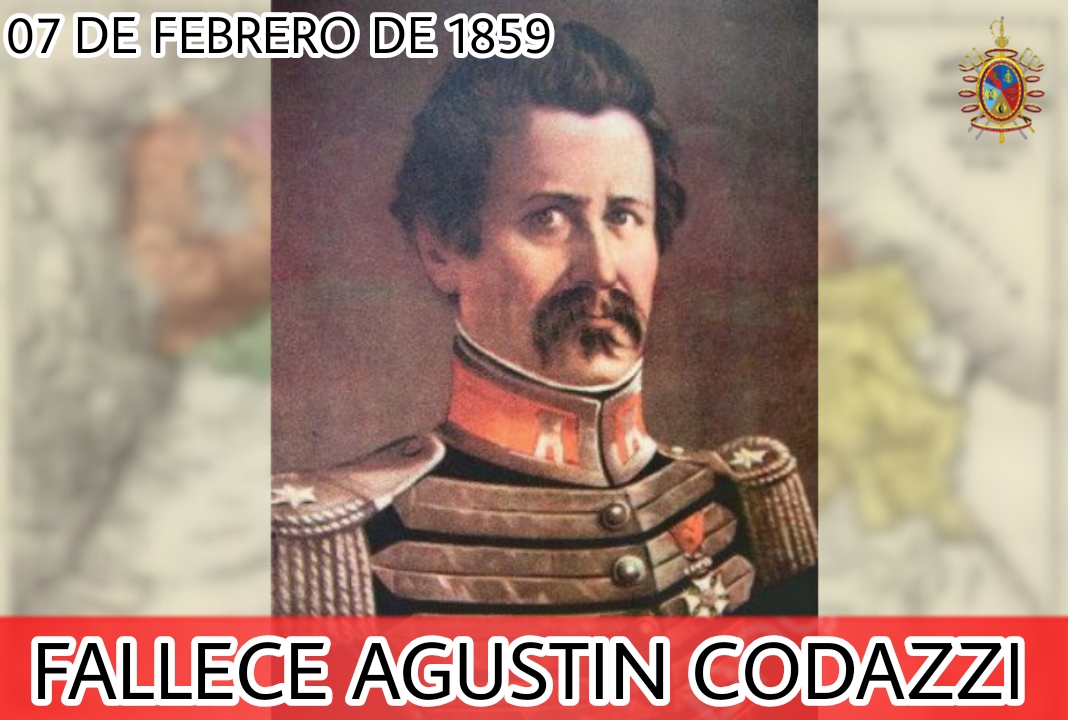 PrensaFANB's tweet photo. 🗓 #7Feb || Hace 164 años, falleció Agustín Codazzi, acucioso geógrafo y cartógrafo italiano que encontró en #Venezuela su hogar, constituyéndose como militar patriota, fundador de la Colonia Tovar y escritor de obras como: "Resumen de la Geografía de Venezuela". https://t.co/eDT11OimwM