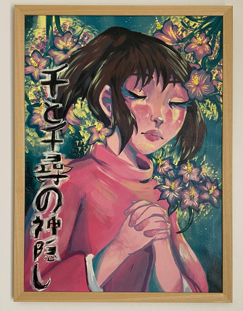 Akuma_Emiko's tweet photo. Hey I'm back from the dead! 
#ghibli #acrylicpainting #art #anime https://t.co/Tvsms7kjXz