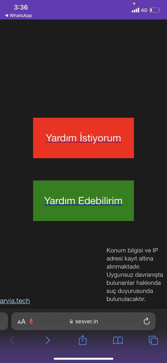 Bugün acil olarak SesVer.in sitesini geliştirdik. Yardıma ihtiyacı olanlarla yardım edebilecekleri buluşturuyoruz. Otomatik konum paylaşma ve sesli görüşme ile, hızlı müdahale şansını önemli ölçüde artırmayı umuyoruz. Paylaşarak daha fazla kişiye ulaşalim 🙏