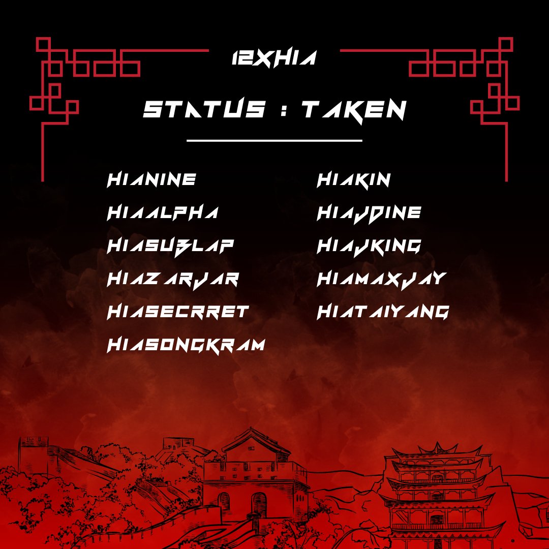 สถานะสมาชิกแก๊ง #12XHIA
[อัพเดทวันที่ 07/02/2023]

(โปรดเช็คสถานะให้ดีก่อนจะมอบหัวใจให้เฮียนะคะ)