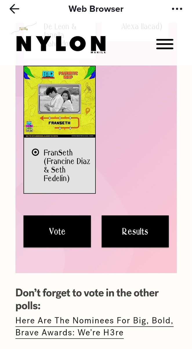 itshdln's tweet photo. Hello guys baka naman gusto nyo po ivote yong Franseth. Ito po yong link https://t.co/95ih3WmkxY Salamat po.

#FranSeth
#FrancineDiaz 
#SethFedelin https://t.co/p3lhDonS18