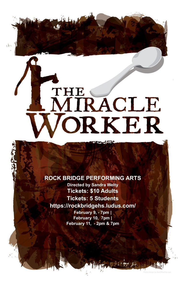 <a href="/TheatreRBH/">RBHSTheatre</a> is performimg The Miracle Worker this week! Get your tickets today! #REPROCKBRIDGE #RockBridgeRocks