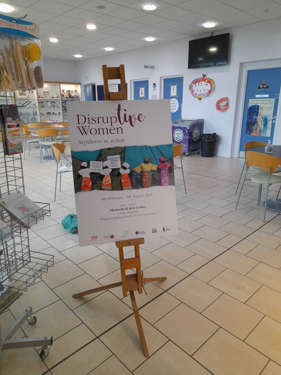 We set up in @FlowerfieldArts last week and I'm really looking forward to seeing the full exhibit tomorrow #disruptivewomen