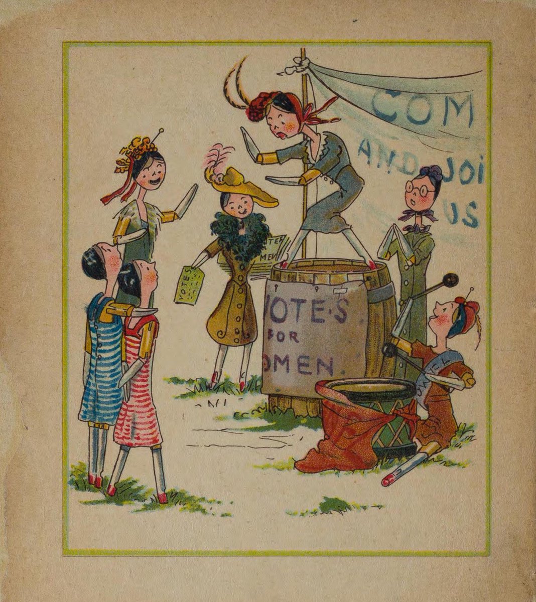 LSELibrary's tweet photo. These illustrations are from the gorgeous #suffrage themed childrenโs book 'Votes for Catharine, Susan and Me' by Kathleen Ainslie, c.1910. #NewlyDigitised on request.
๐ Download https://t.co/6CJr9FwJkw https://t.co/9EFRAYAqTX