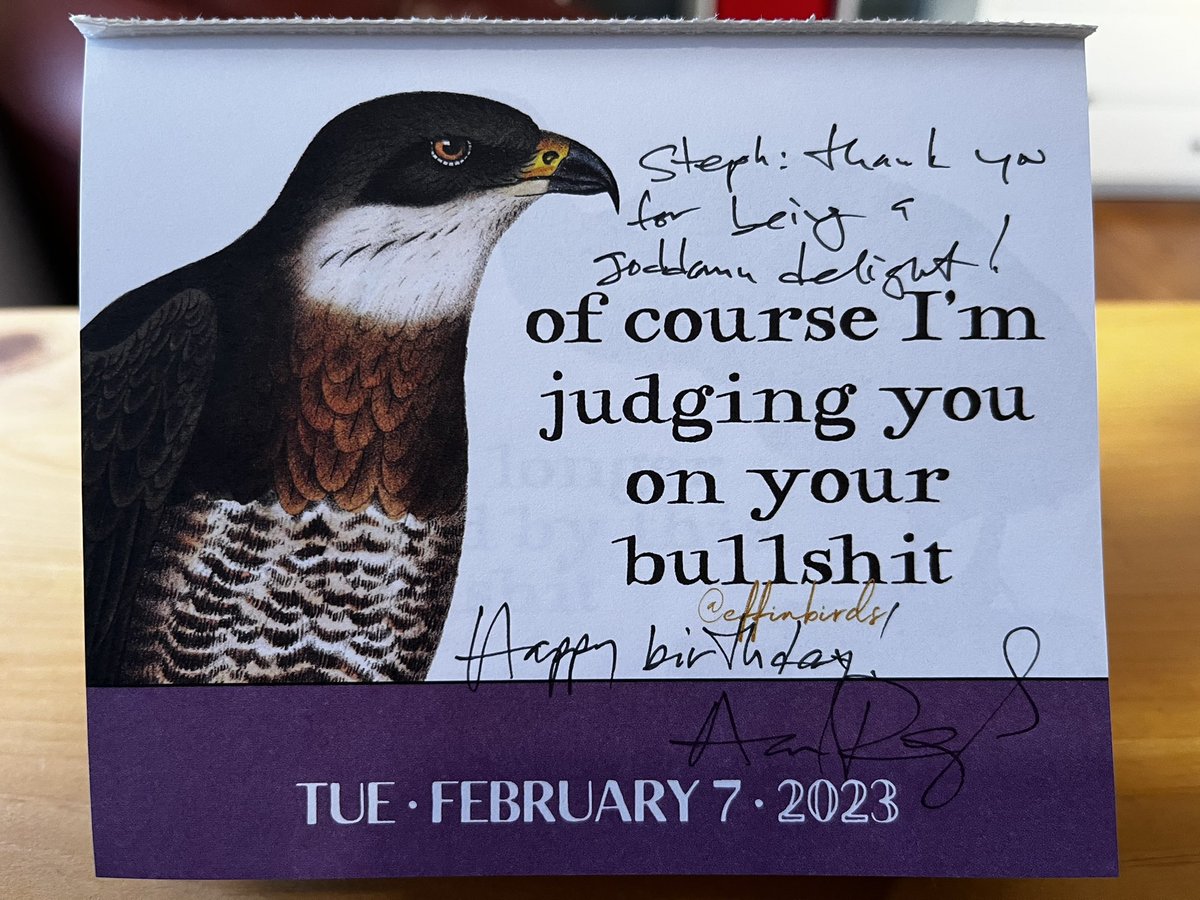 stphsnrdkingdom's tweet photo. Thanks for making my birthday hilarious! 😂 @EffinBirds @aaronreynolds https://t.co/aABeys5dmb