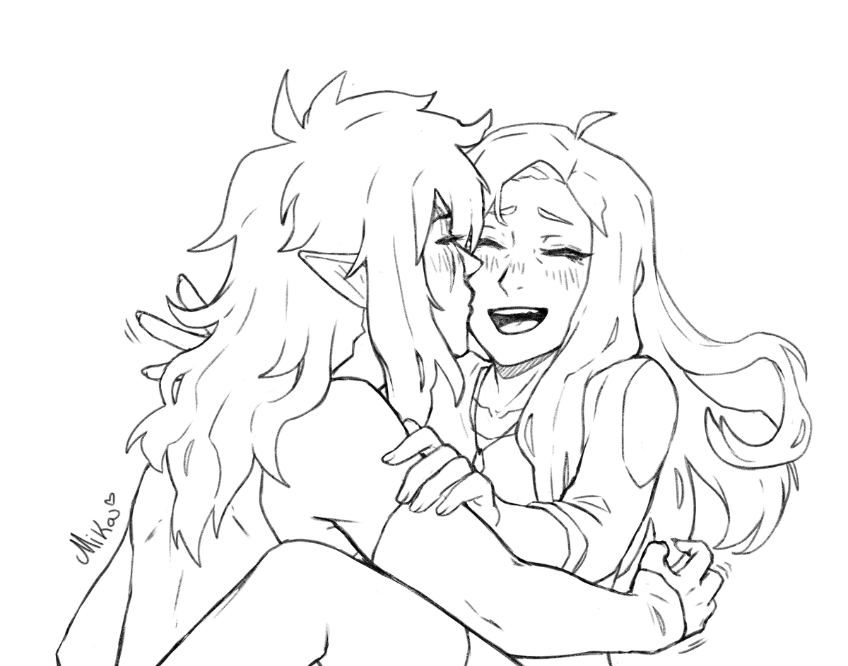 I said before that in February I would have joined this beautiful and sweet challenge, and even if I'm a bit late, here it is the first entry.
#kissartfebruary day 1 - Playful ❤️
Challenge by @/violettenouvel