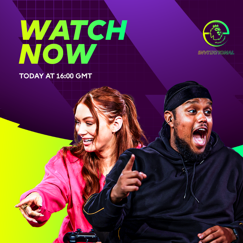premierleague's tweet photo. 🚨 We are LIVE! 🚨
Watch captains @Chunkz and @elzthewitch and their teams compete for #ePLInvitational glory! 🏆