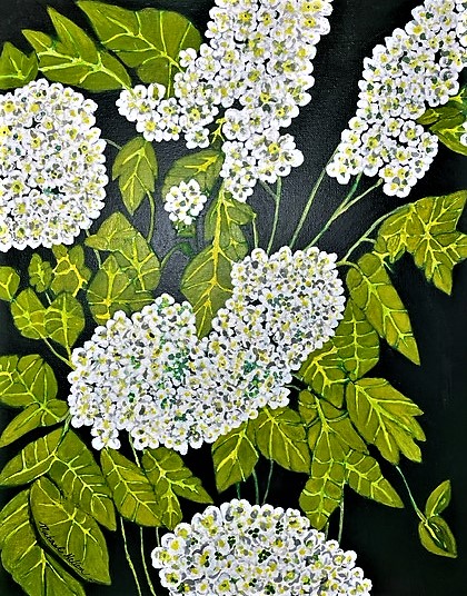 Hellem1Mike's tweet photo. "Snowflakes" by Mike Hellem. Just finished this 16" X 20" acrylic on canvas painting.  Find more original artworks at https://t.co/PPqj9j5Iaq https://t.co/u8uvVunoib