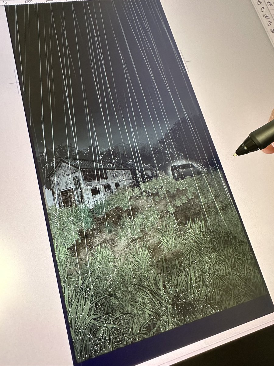 毎日原稿描いてたら、探り探りではあるけど背景もまあまあ描けるようになってきた
（色はわくまる君 @w_tokushun が塗ってくれています） https://t.co/lWcypSKaUZ