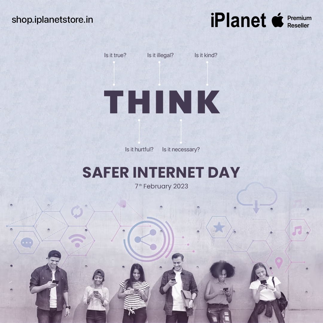 iPlanetOfficial's tweet photo. Don't believe everything you see online! Before clicking, take a moment to verify the source. 
With so much misinformation floating around, THINK &amp; Make an informed decision if it's trustworthy!

#SaferInternetDay #SID2023 #ThinkBeforeYouUse #StayInformed #Apple #iPlanet https://t.co/INdlAlJM78