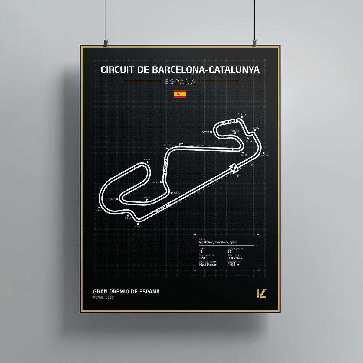 KornerLabs's tweet photo. ➡️Ya en preventa el Poster del GP de España (Circuito de Barcelona-Catalunya) 🏁🇪🇸  Diseño exclusivo impreso en alta calidad en lámina de papel mate grueso (45x60).

⚠️UNIDADES LIMITADAS: Resérvalo antes del 20 de Febrero para beneficiarte del descuento.

https://t.co/XMFBCITCg2 https://t.co/cyjPDUkOgf