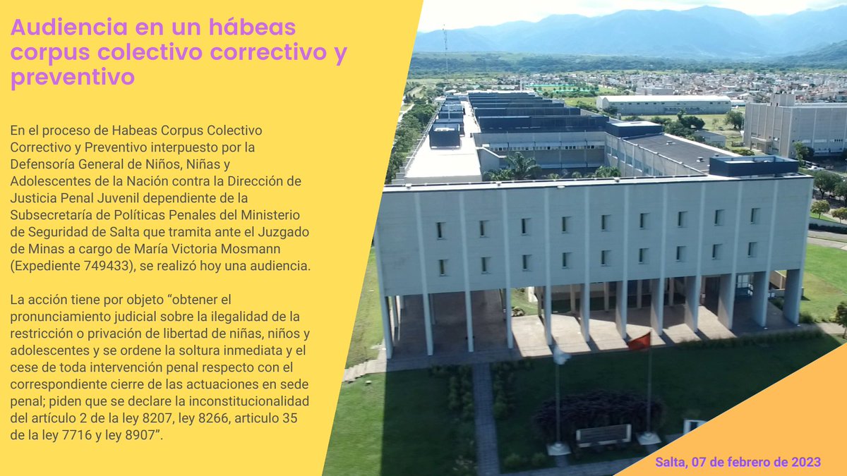 prensaju's tweet image. Audiencia en un hábeas corpus colectivo correctivo y preventivo #Salta #Justicia  justiciasalta.gov.ar/es/prensa-deta… a través de @prensaju