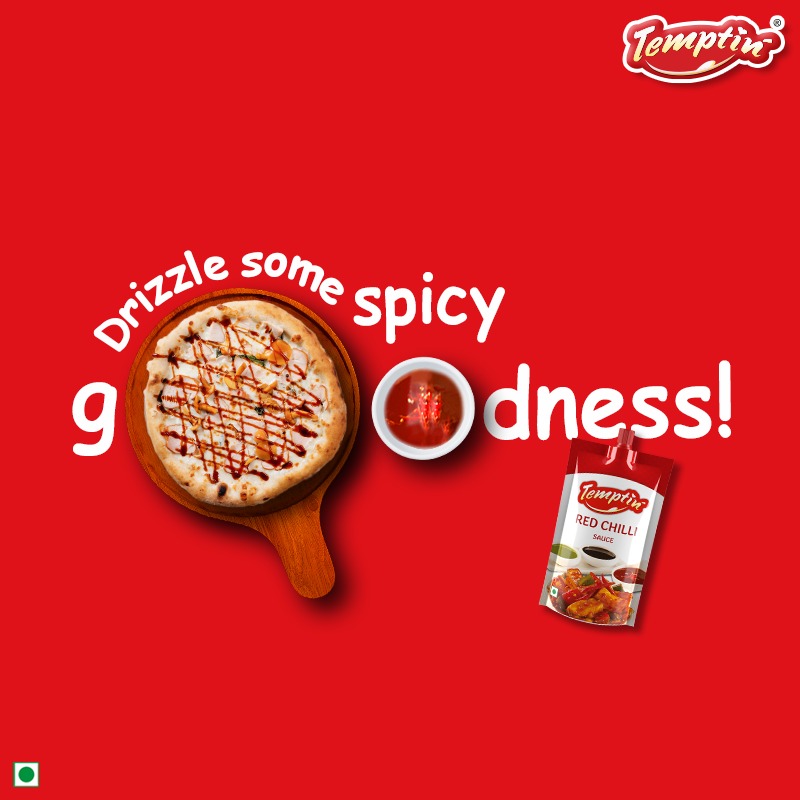 TemptinOfficial's tweet image. Relish a spicy wave of flavours by drizzling or using Temptin' Red Chilli Sauce in your recipes.

#Temptin #RedChilliSauce #ChilliSauce #Spicy #Condiments #HotSauce  #Pizza #SnackTime