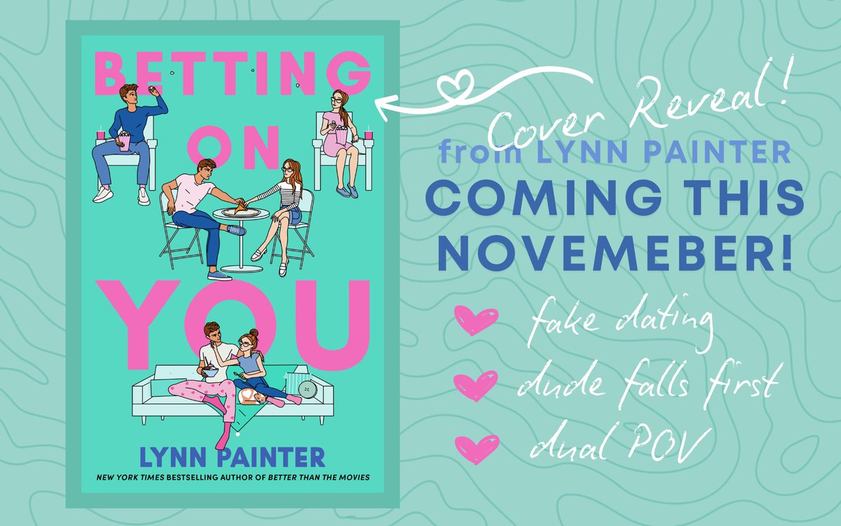 Attention fake-dating romance lovers, @LAPainter has done it again! Happy cover reveal day to Betting On You! I can't wait to meet Bailey and Charlie this fall. Thanks Lynn for letting me help with this announcement! #BettingOnYou releases 11/28/2023 ♡