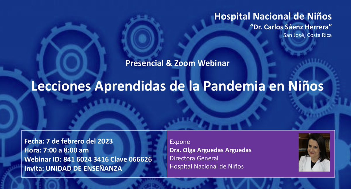 Hoy desde el #HNN una gran ponencia de la Dra. Olga Arguedas Arguedas #FOAMed #FOAMped #MedEd #Pandemia 🤓 @CCSSdeCostaRica 🇨🇷