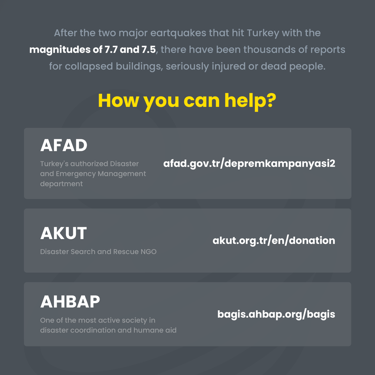We express our condolences to the relatives of those who lost their lives in the #earthquake, which deeply affected and saddened us all, and wish a speedy recovery to the injured. It should be our humanitarian duty to help those affected by the earthquake.

Hope we recover soon.