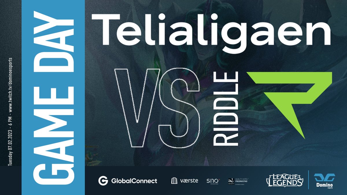Tonight we play against <a href="/RiddleEsports/">RIDDLE</a>  in this round of @telialigaen_ . The team most people have as favorites this season. We are ready to show that we are ready to give them a fight!

⏲️ 6 PM CET
📺 twitch.tv/dominoesports
🎙️ <a href="/RealMightyRai/">OfficialMightyRai</a>