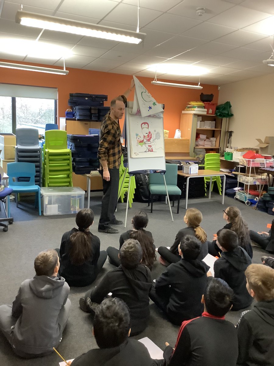 CloughPrimary's tweet photo. Cracking author visit recently from Chris White. Children absolutely loved the experience.  @AuthorsAbroad_ https://t.co/MVQUrSp7yE