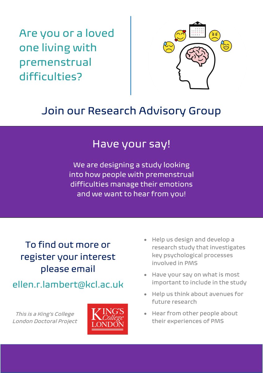 PMSEmotionStudy's tweet image. Yesterday we held our first Research Advisory Group meeting. It was great to connect with inspiring individuals affected by #PMS &amp;amp; #PMDD. We discussed important issues, such as #inclusion &amp;amp; #recruitment. If you're passionate about improving research there is still time to join!