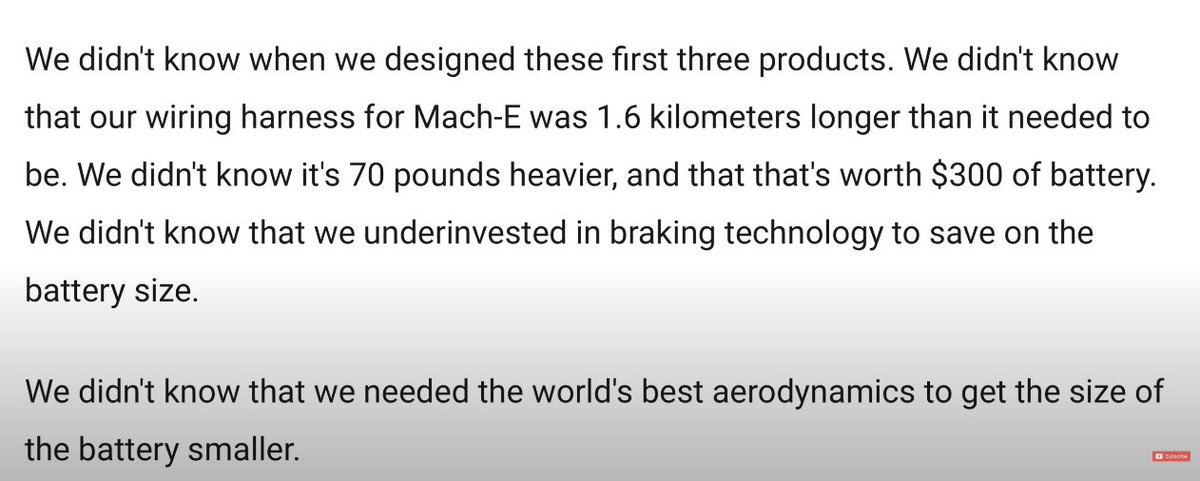 TalkTesla's tweet photo. Jim Farley of Ford details why they struggled with EV profitability, per @robmaurer https://t.co/aBmGZP6DaA