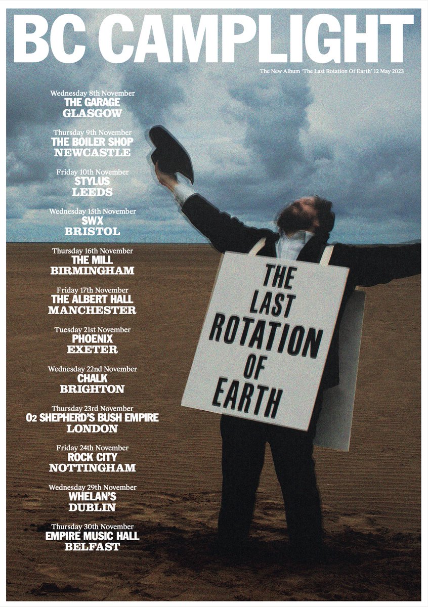 prgartists's tweet photo. The incredible @bccamplight announces his new album 'The Last Rotation of Earth' out May 12th on @bellaunion and a November UK tour  !   Tickets on sale this Friday, 10am. https://t.co/uNAFfDTV4p