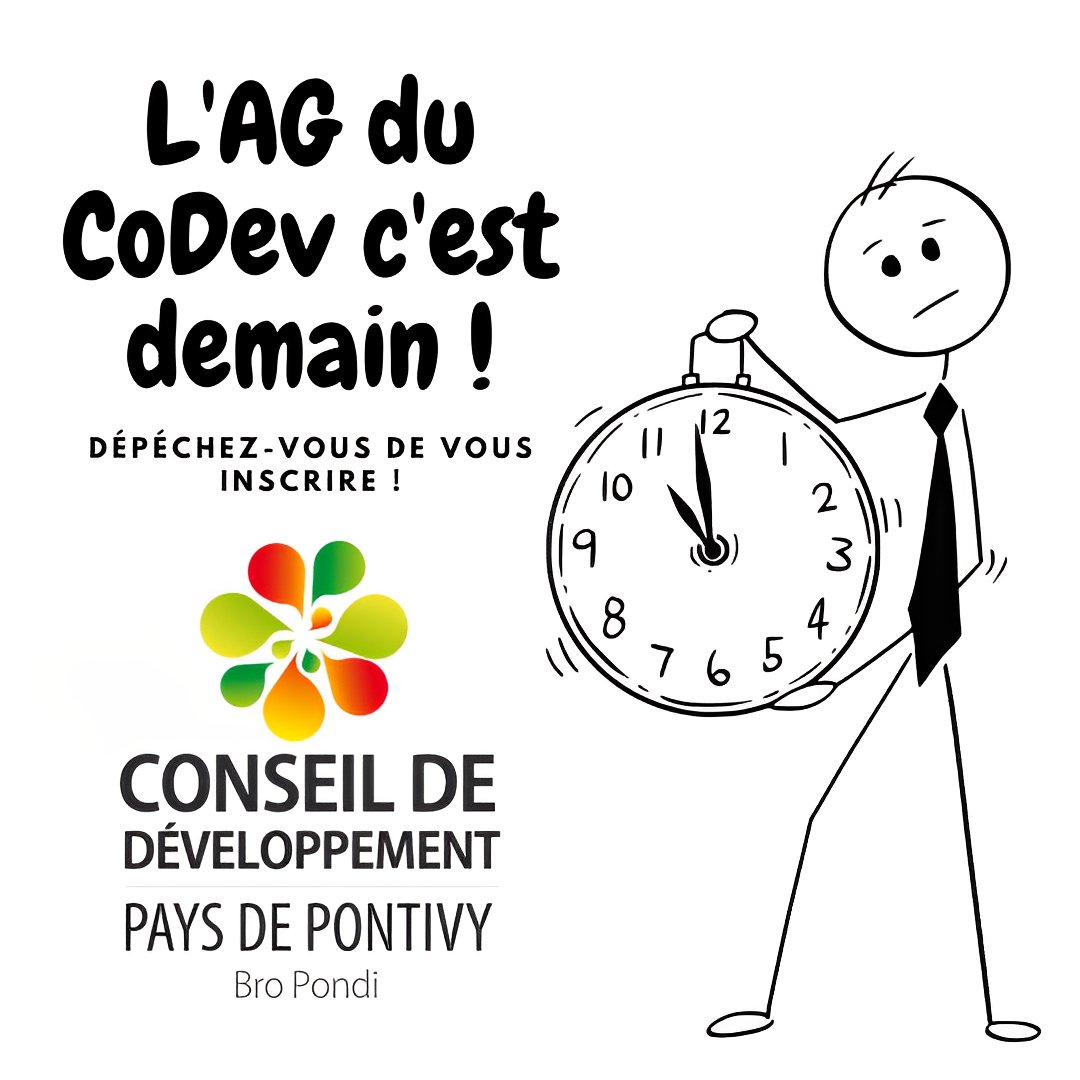 Découvrez l'univers du Conseil de développement du Pays de Pontivy lors de son Assemblée Générale, le 08 février 2023 à 18h30 au Lycée Le gros chêne de Pontivy !

Inscrivez vous : framaforms.org/presence-a-las…

#codev #AG #Pontivy #association #surprise