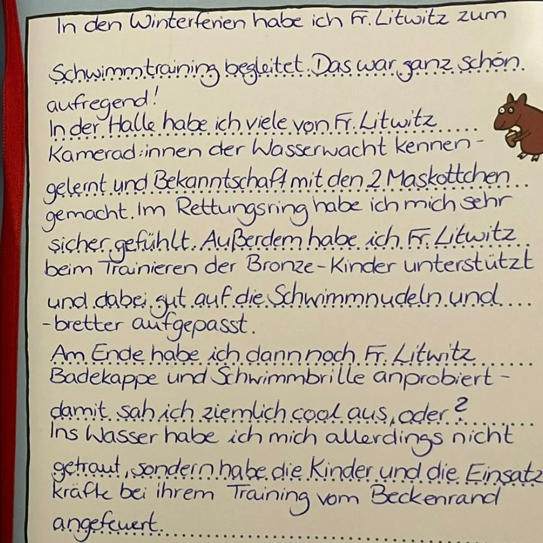 drkwedpre's tweet photo. Kurz vor den Ferien hatten wir das Maskottchen einer Grundschulklasse zu Besuch in der Schwimmhalle - wie den Kindern hat es auch uns ein Lächeln ins Gesicht gezaubert.

#drk #wasserwacht #Seepferdchen #schwimmen https://t.co/kLdHlMrecw