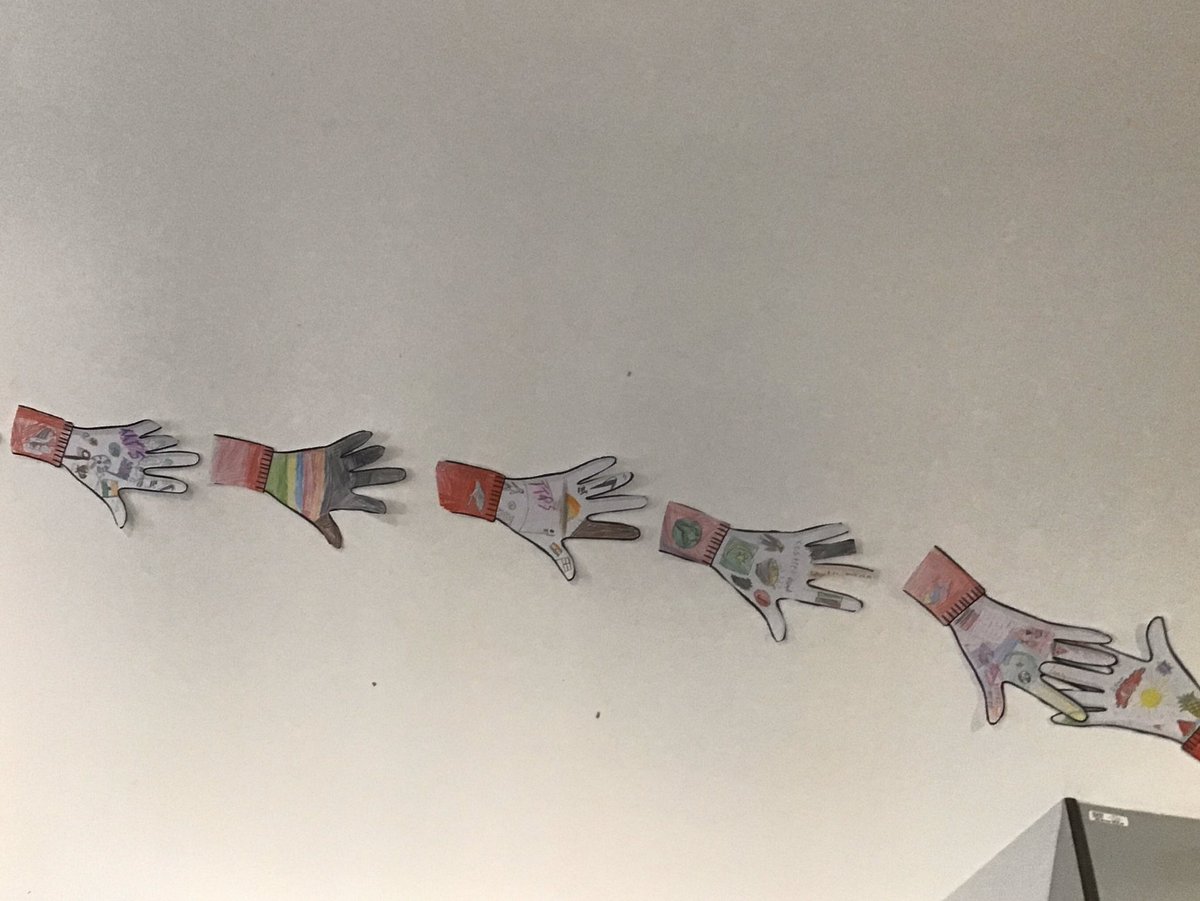 The Year 4 Wellbeing leaders are busy decorating the corridor with the children’s hands. #ChildrensMentalHealthWeek #kestrelwellbeing <a href="/kestrelmead/">Kestrel Mead Primary Academy</a>