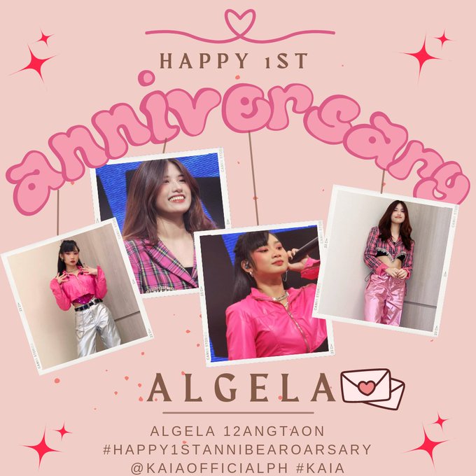 ALGELAXY BEAROARS ๐น (@algelaofficial) on Twitter photo We are happily greeting everyone a happy anniBEAROARsary, we still can't believe that we made it this far. Let us continue to shine to the fullest together with our galaxy, AlGela. Happy Anniversary stars! ๐โจ๏ธ
AlGela 12angTaon
#Happy1stAnniBEAROARSary
<a href="/KAIAOfficialPH/">KAIA Official</a> #KAIA We are happily greeting everyone a happy anniBEAROARsary, we still can't believe that we made it this far. Let us continue to shine to the fullest together with our galaxy, AlGela. Happy Anniversary stars! ๐โจ๏ธ
AlGela 12angTaon
#Happy1stAnniBEAROARSary
<a href="/KAIAOfficialPH/">KAIA Official</a> #KAIA