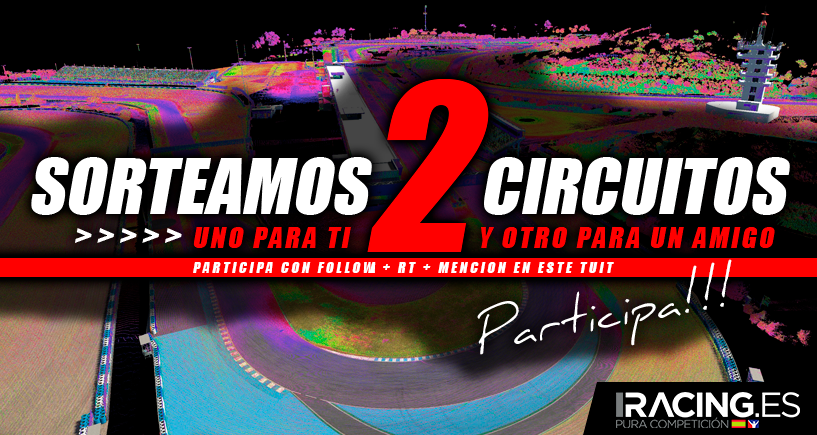 iRacing.es (@iracing_es) on Twitter photo 🔴 Sorteamos dos circuitos de Jerez en iRacing ! Uno para ti y otro para el amigo que quieras.
✅ RT y síguenos <a href="/iRacing_es/">iRacing.es</a>
✅ Menciona al amigo con quien quieres compartir el premio. 🔴 Sorteamos dos circuitos de Jerez en iRacing ! Uno para ti y otro para el amigo que quieras.
✅ RT y síguenos <a href="/iRacing_es/">iRacing.es</a>
✅ Menciona al amigo con quien quieres compartir el premio.