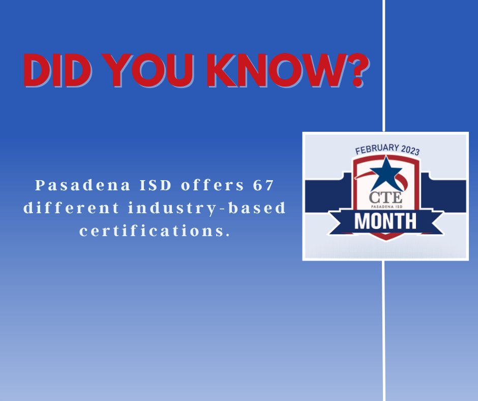 PISDCareerTech's tweet image. #PISDCTE #PISDCTEMonth2023 #PISDCTEAllStars #ctefacts #careerandtechnicaleducation