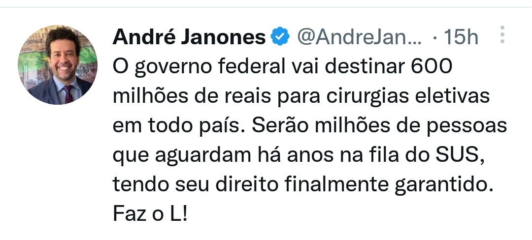 600 milhões para cirurgias ( SAÚDE DOS BRASILEIROS)
10 BILHÕES para lei Rouanet.
Faz o L.