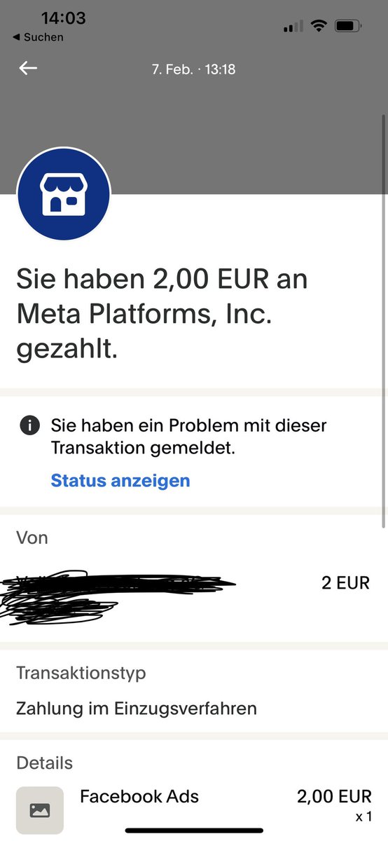 BlewVids's tweet photo. I received a charge from a fake Meta account today on @PayPal 

The seller informations phone number is actually flagged when you Google it as a fake Facebook number.

I'm really worried, if this can happen with more than just 2€

@AskPayPal @JimBrowning11 @ScammerPayback https://t.co/uCFTXl8Tk3
