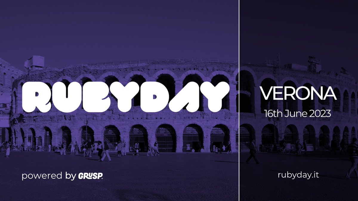 Are you ready for the 10th edition of #rubyday? 😍

📍 Verona  📅June 16th
Save the date 

🎫rubyday.it

<a href="/grusp/">GrUSP</a> #rubyday #ruby #ror #rails