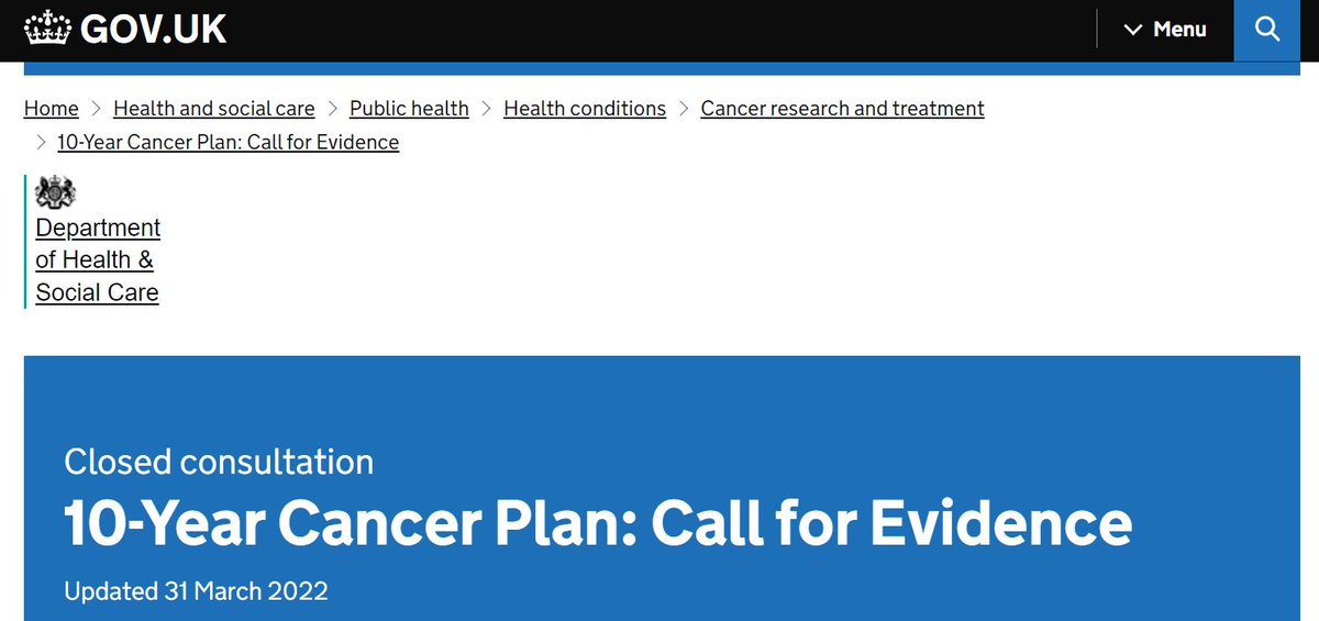 Last year, Government declared a ‘war on cancer’ & promised a #10YearCancerPlan 

🌍They said we would ‘lead the world in cancer care’ 

🗓️Then this Jan, they announced a shorter-term Major Conditions Strategy – not the ambitious world leading cancer plan we had hoped for.

(1/4)