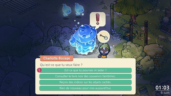 Nous vous conseillons aujourd'hui  le jeu vidéo Cozy Grove ! 🥰

C'est un jeu vidéo de simulation de vie sur une île hantée. Tu devras parcourir chaque jour la forêt de l'île afin de découvrir de nouveaux secrets et d'aider les fantômes locaux à retrouver la paix.