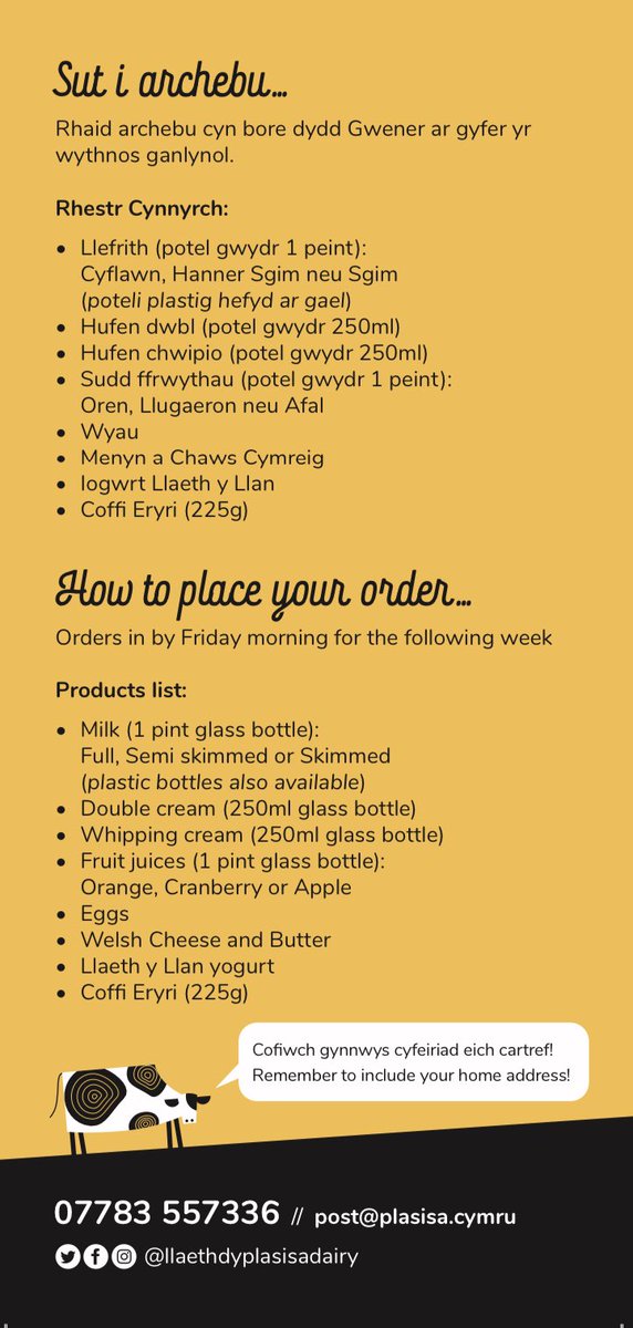 llaethdyplasisa's tweet photo. ⭐️Gwasanaeth Dosbarthu / Doorstep deliveries⭐️ 

From grazing to bottling within 6 hours - now that’s magic!

🏡 460 homes (3 times a week) WOW! That’s a lot!
We are so proud to be able to offer WELSH LOCAL MILK to Conwy residents

#local #freerangecows #lowfoodmiles #doorstep https://t.co/XDr0ZtX6hz