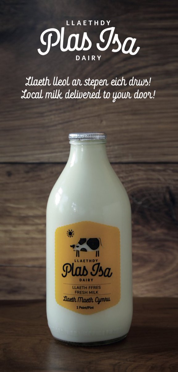 llaethdyplasisa's tweet photo. ⭐️Gwasanaeth Dosbarthu / Doorstep deliveries⭐️ 

From grazing to bottling within 6 hours - now that’s magic!

🏡 460 homes (3 times a week) WOW! That’s a lot!
We are so proud to be able to offer WELSH LOCAL MILK to Conwy residents

#local #freerangecows #lowfoodmiles #doorstep https://t.co/XDr0ZtX6hz