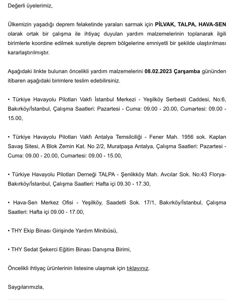 Havayolu Çalışanları Sendikası HAVASEN (@hhavasen) on Twitter photo 