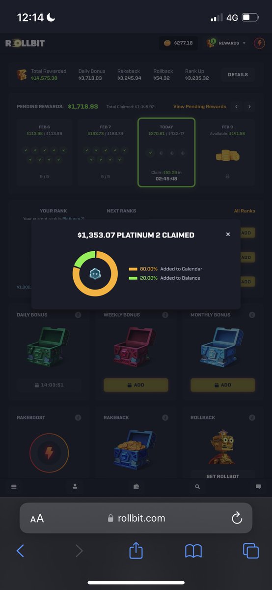 MMangledM's tweet photo. Little juice @rollbitcom https://t.co/VuKFMtq2mC