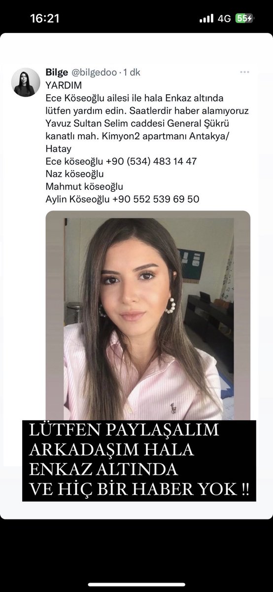 peldodora's tweet photo. #afaddeprem #YARDIM #ENKAZALTINDA #deprem  @OguzhanUgur @haluklevent https://t.co/lWfaFggFlB
