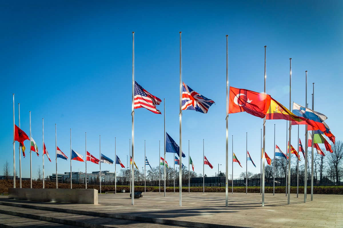 All flags at NATO Headquarters are at half-mast today in solidarity with our Ally #Türkiye 🇹🇷